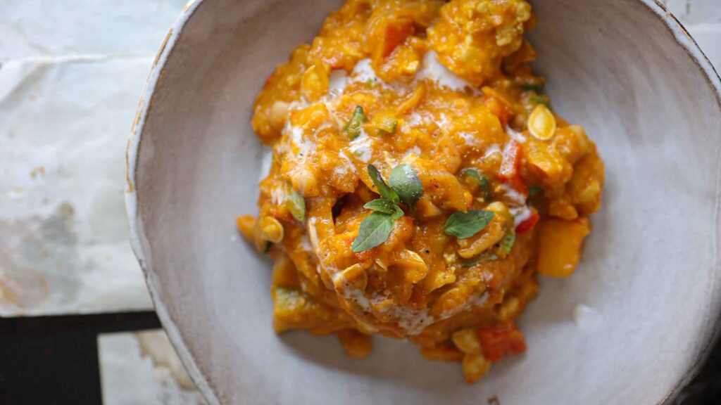 hero image of pumpkin curry